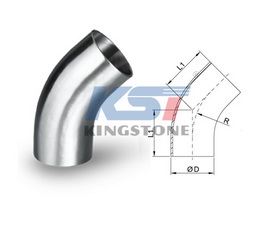 45°焊接式弯头长型